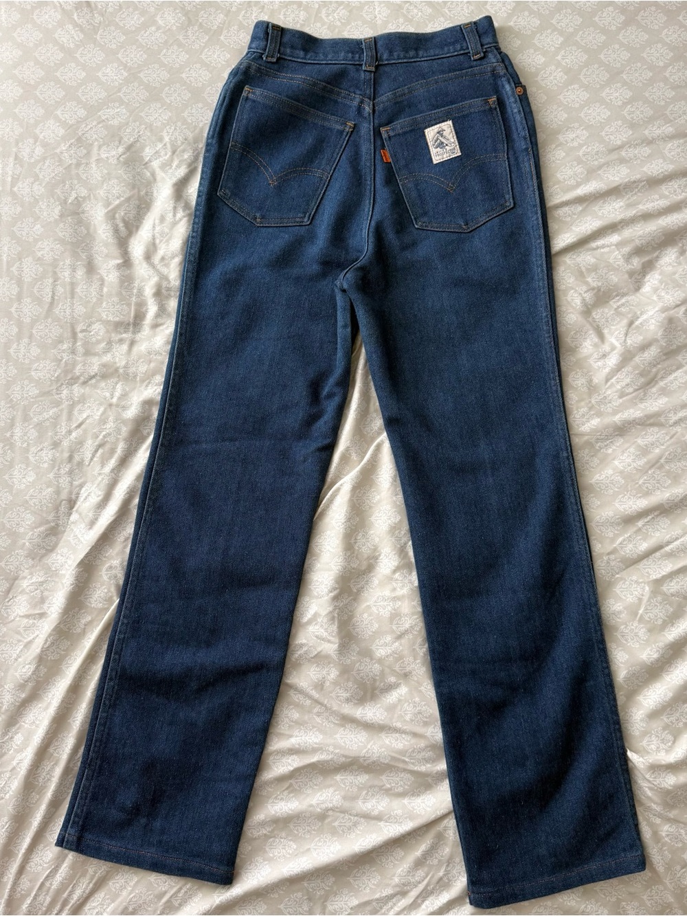 Vtg Levis 70s Orange Tab Prospector Jeans USA Scovill Dark Wash Western Archival